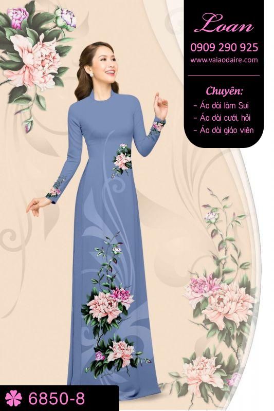 Vải áo dài hoa Cẩm Chướng