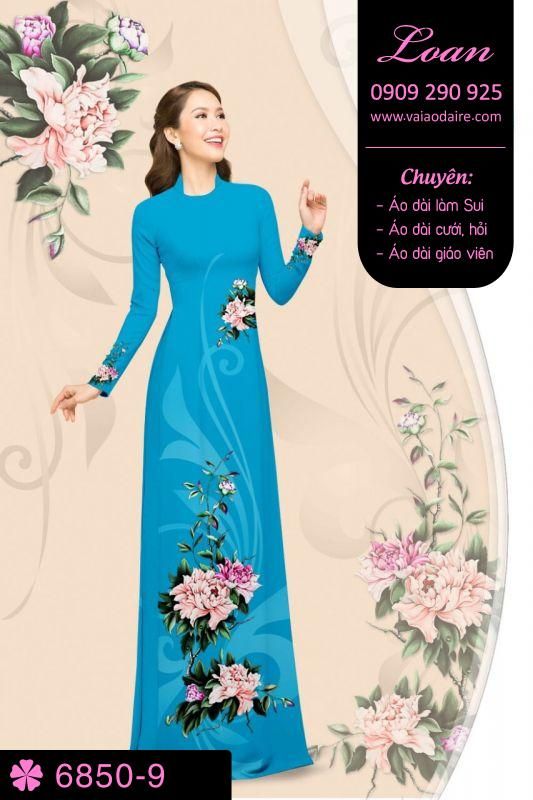 Vải áo dài hoa Cẩm Chướng