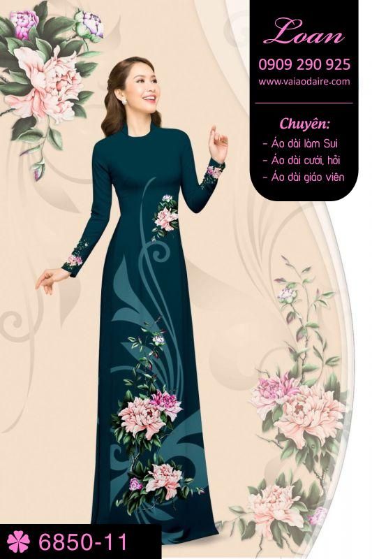 Vải áo dài hoa Cẩm Chướng