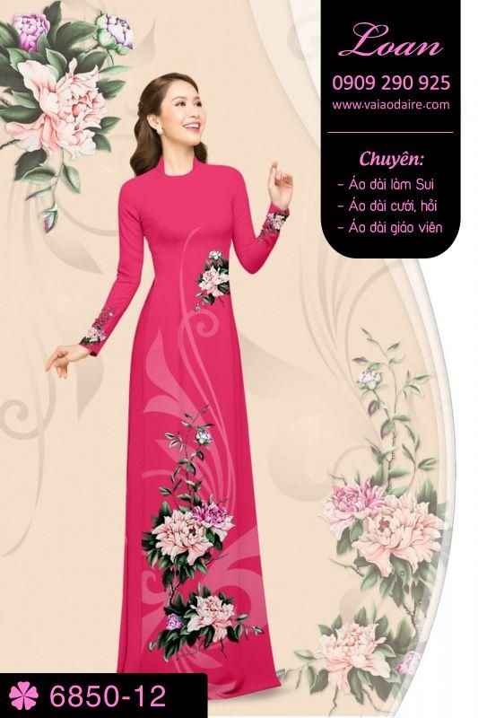 Vải áo dài hoa Cẩm Chướng