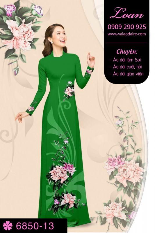 Vải áo dài hoa Cẩm Chướng