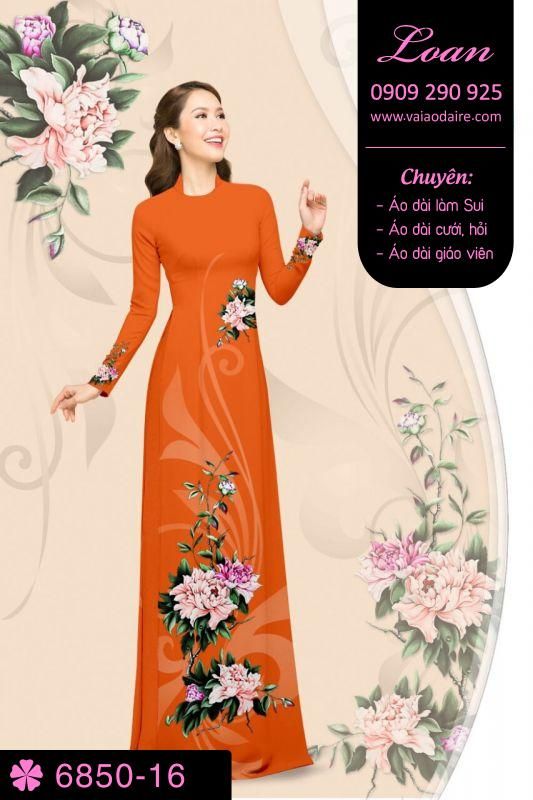 Vải áo dài hoa Cẩm Chướng