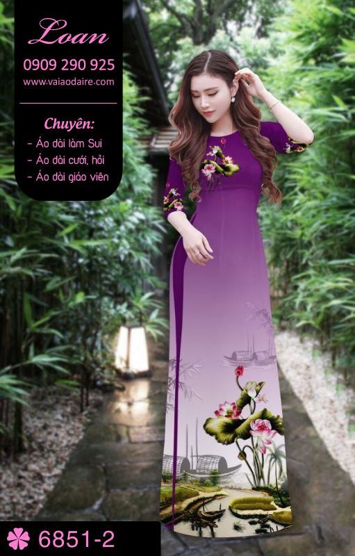 Vải áo dài hoa Sen
