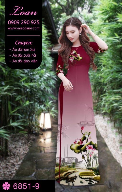 Vải áo dài hoa Sen