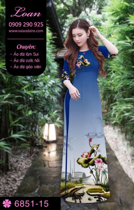 Vải áo dài hoa Sen
