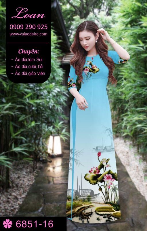 Vải áo dài hoa Sen