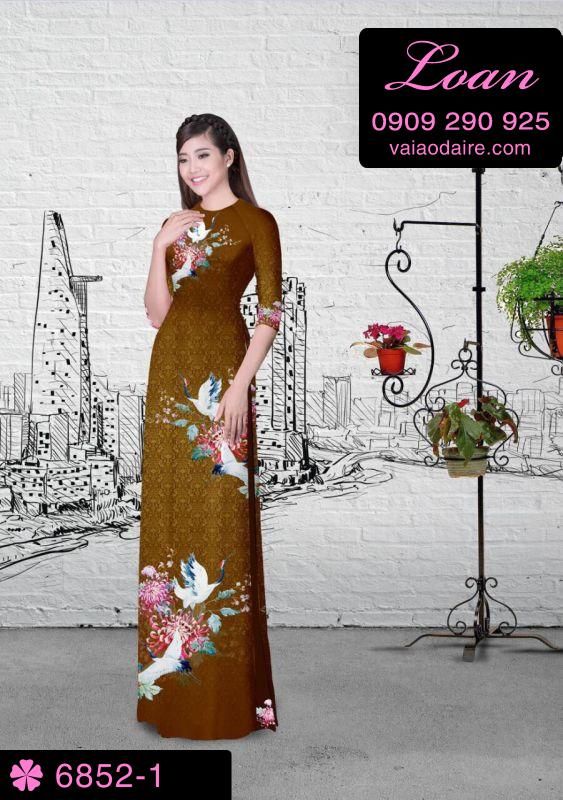 Vải áo dài chim Hạc