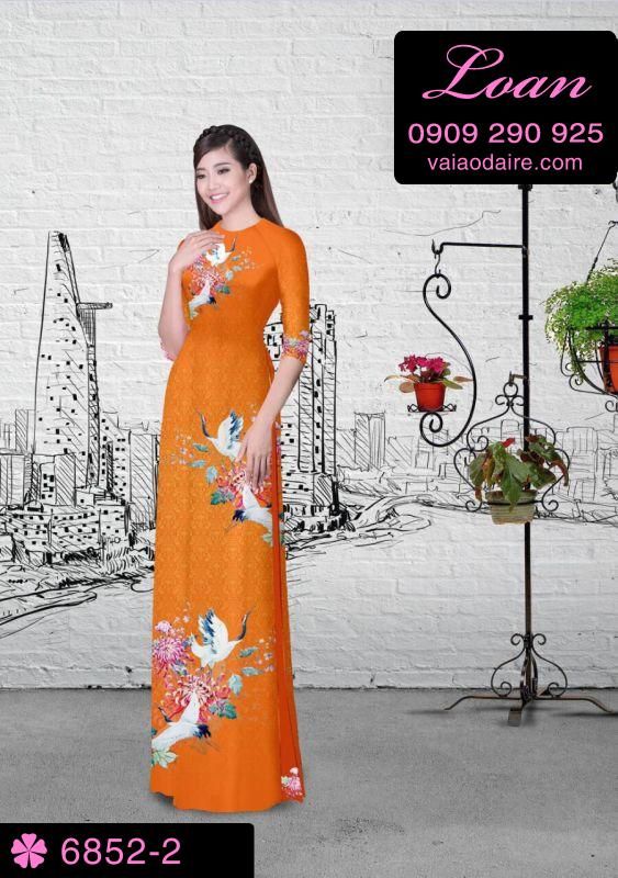 Vải áo dài chim Hạc