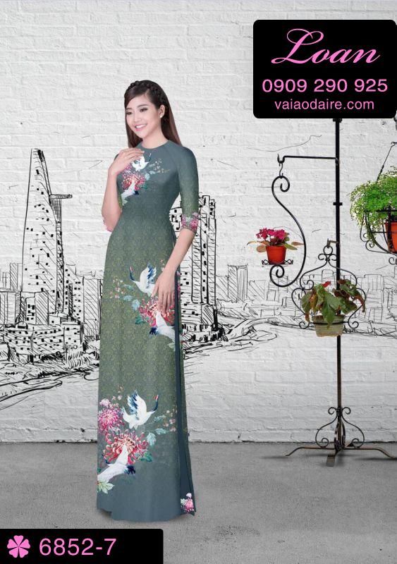 Vải áo dài chim Hạc