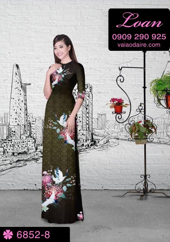 Vải áo dài chim Hạc