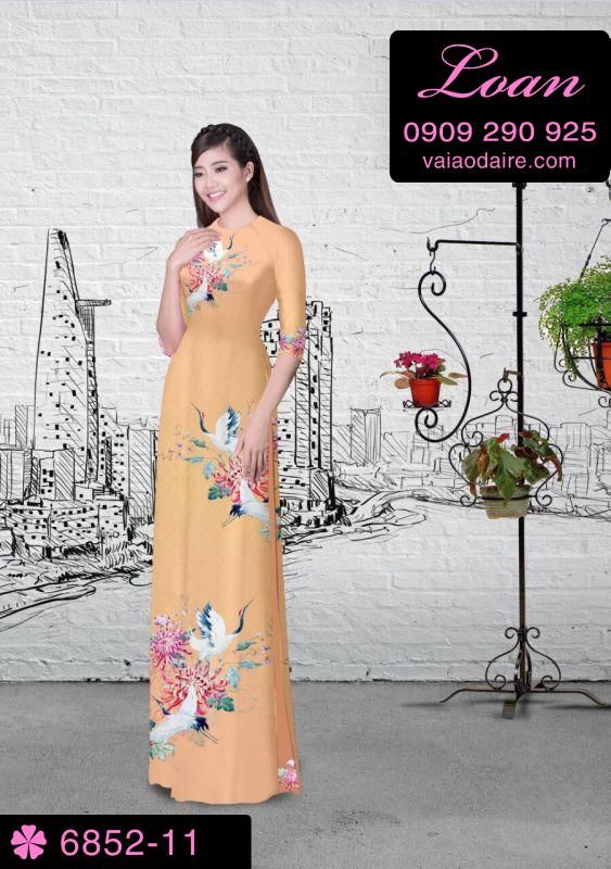 Vải áo dài chim Hạc