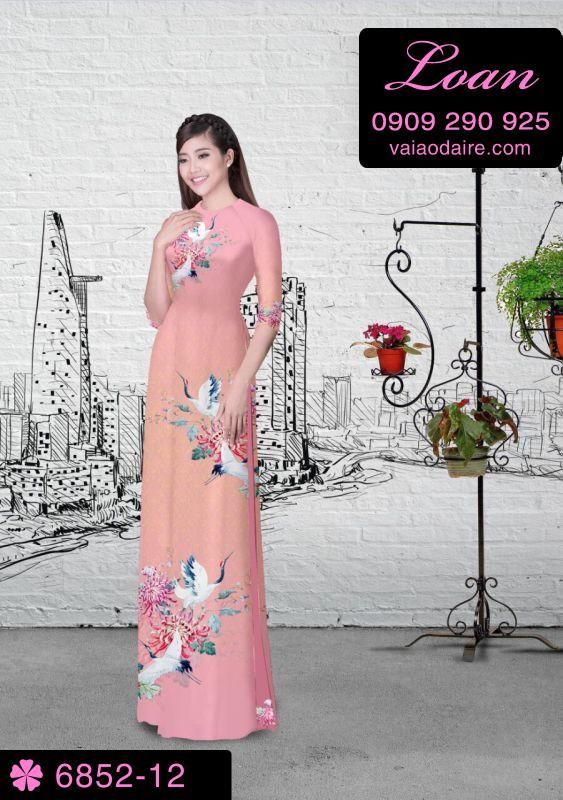 Vải áo dài chim Hạc
