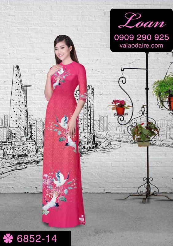 Vải áo dài chim Hạc