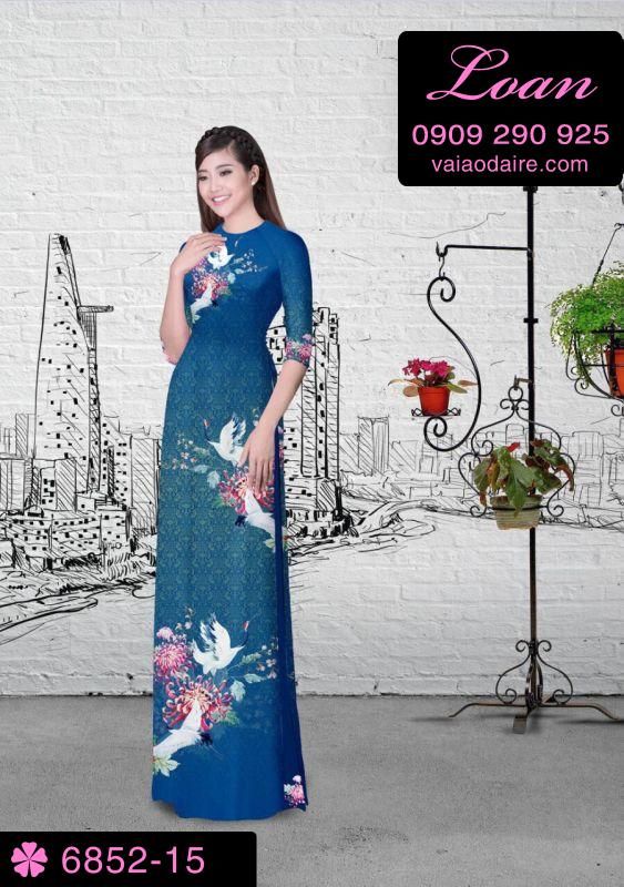 Vải áo dài chim Hạc