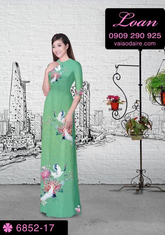 Vải áo dài chim Hạc