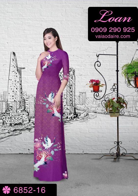 Vải áo dài chim Hạc