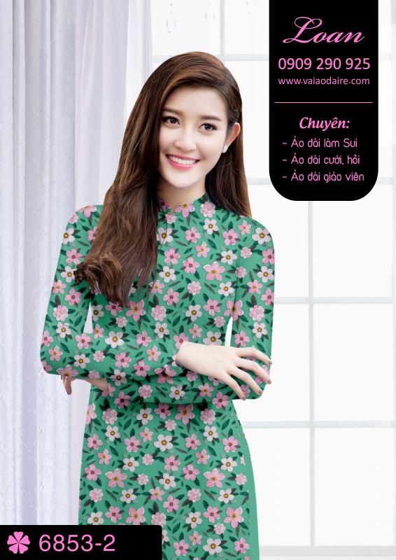 Vải áo dài hoa nhí
