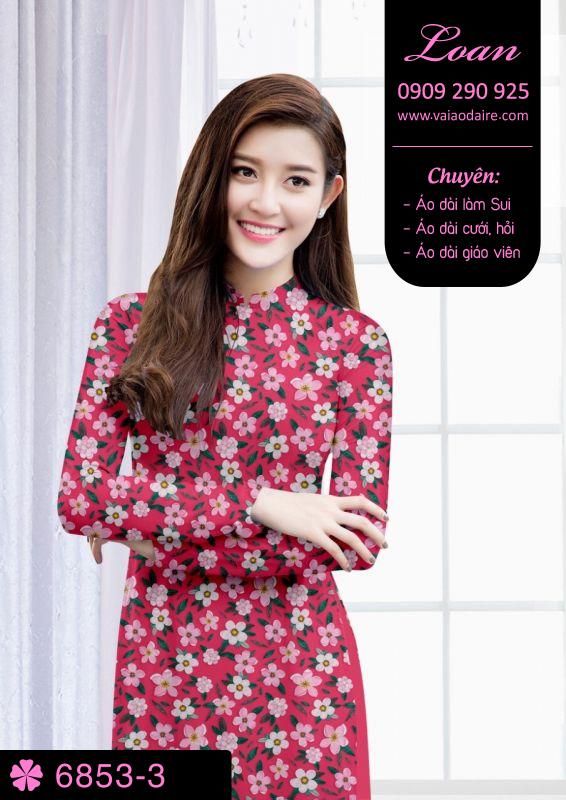 Vải áo dài hoa nhí