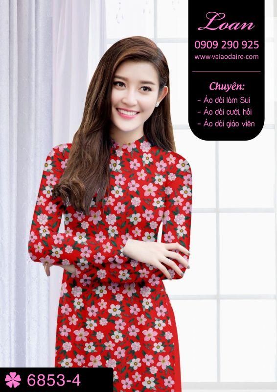 Vải áo dài hoa nhí