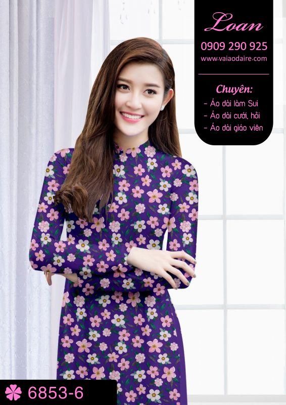 Vải áo dài hoa nhí