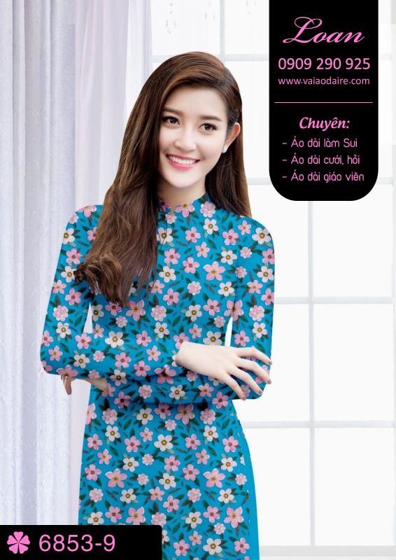 Vải áo dài hoa nhí