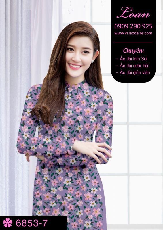 Vải áo dài hoa nhí
