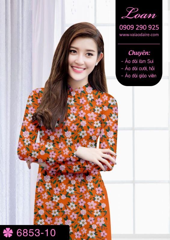 Vải áo dài hoa nhí