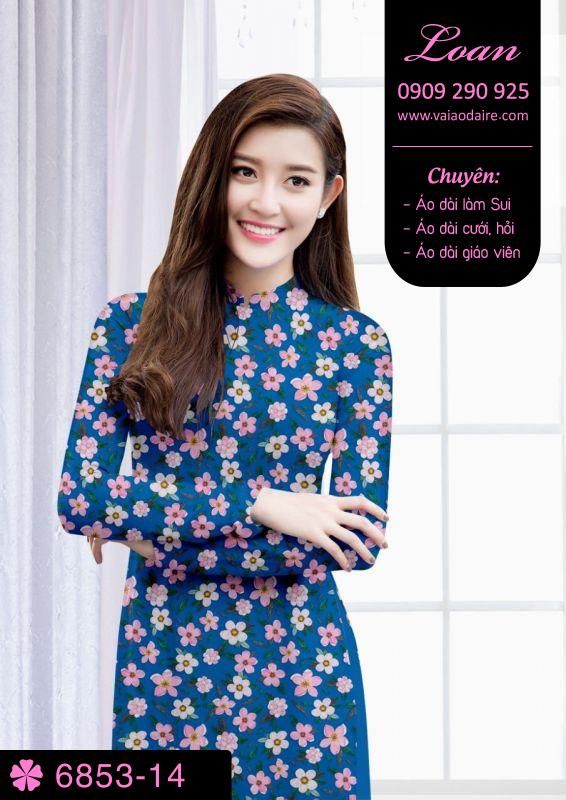 Vải áo dài hoa nhí