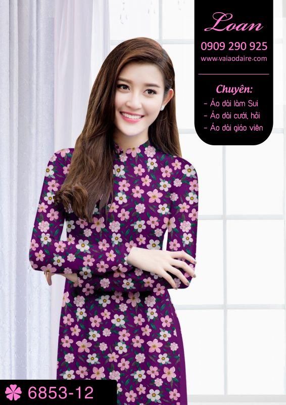 Vải áo dài hoa nhí