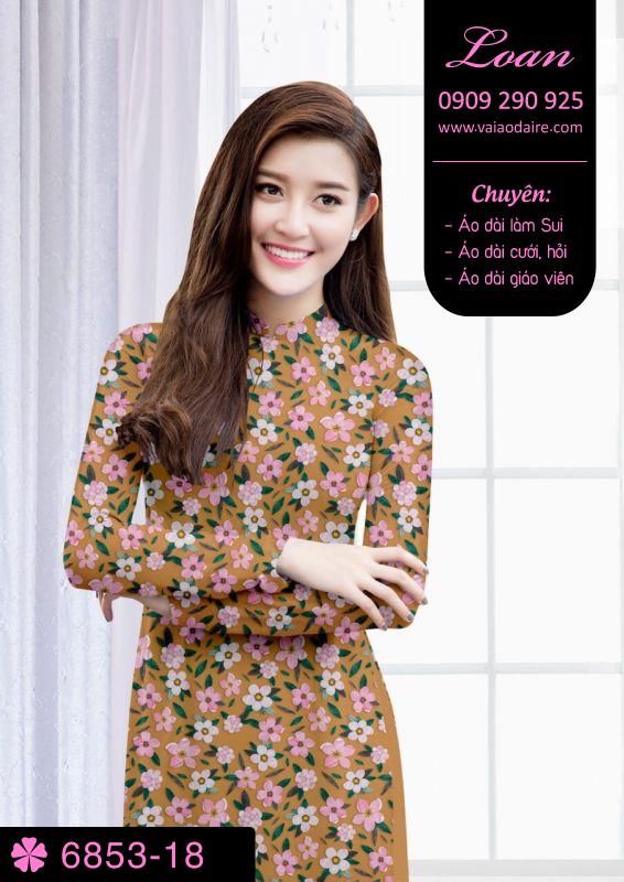 Vải áo dài hoa nhí