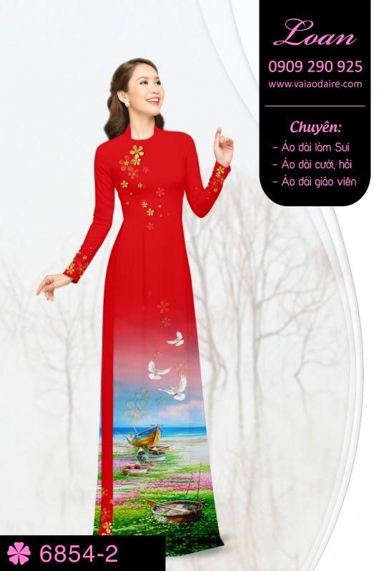 Vải áo dài phong cảnh