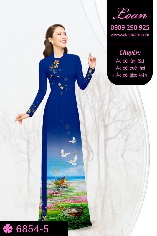 Vải áo dài phong cảnh