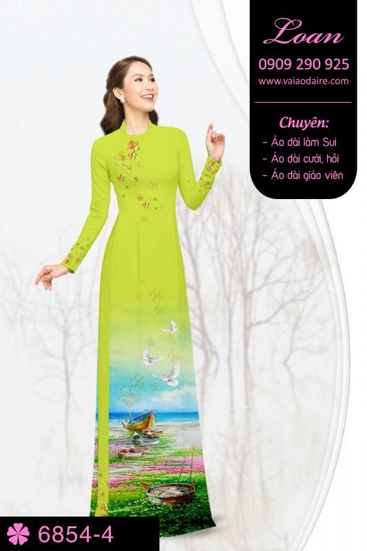 Vải áo dài phong cảnh