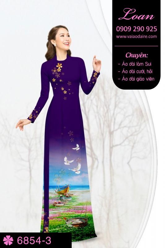 Vải áo dài phong cảnh