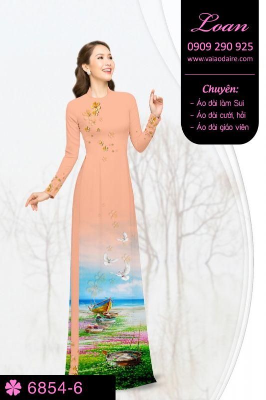 Vải áo dài phong cảnh