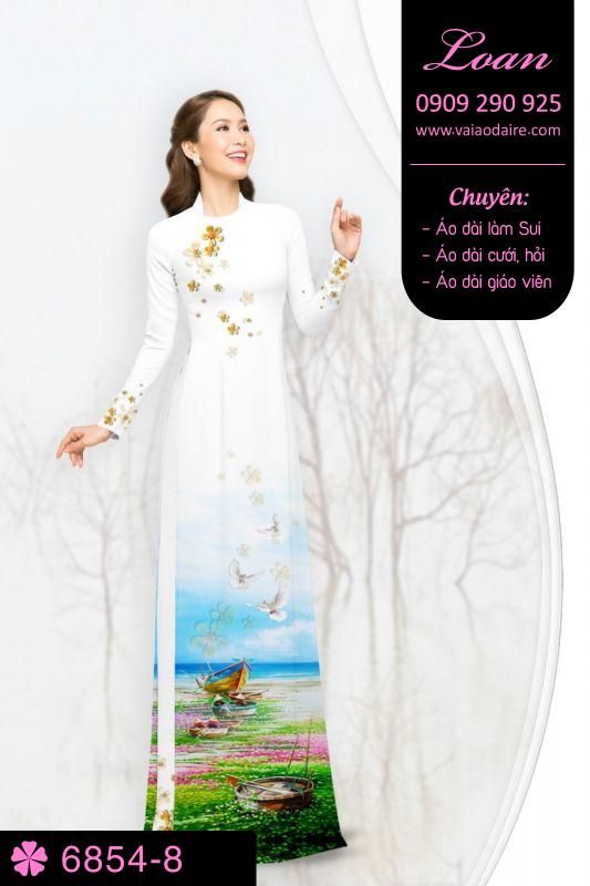 Vải áo dài phong cảnh