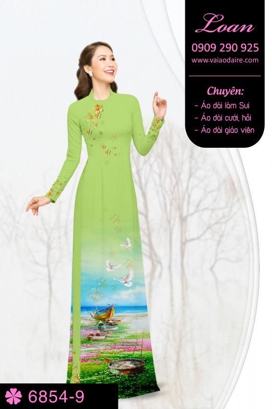 Vải áo dài phong cảnh