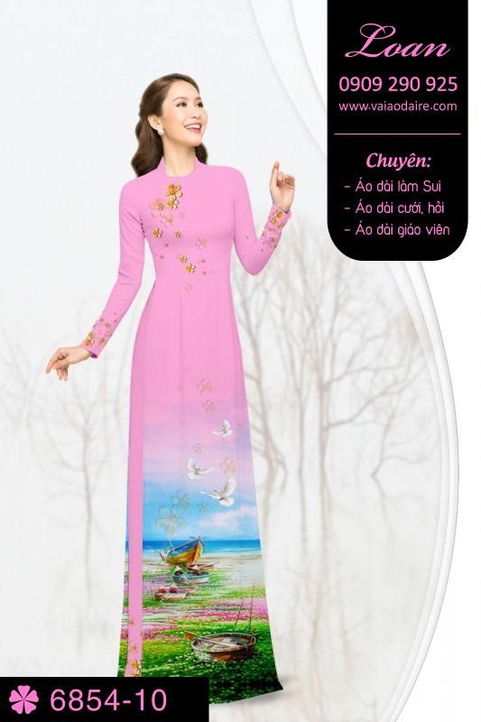 Vải áo dài phong cảnh