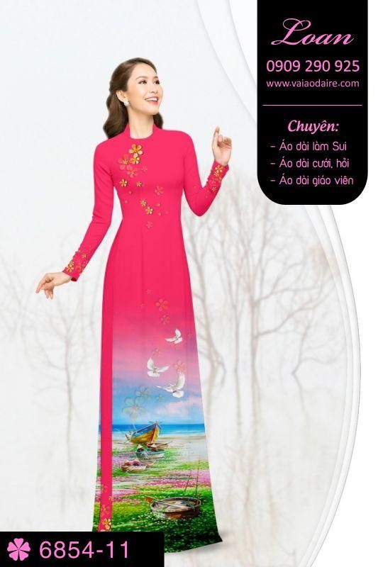 Vải áo dài phong cảnh