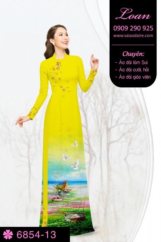 Vải áo dài phong cảnh