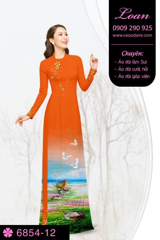 Vải áo dài phong cảnh
