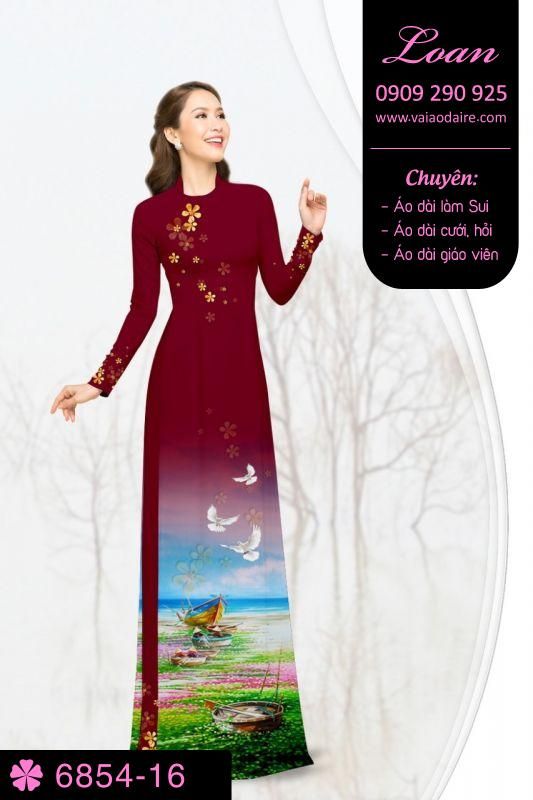 Vải áo dài phong cảnh