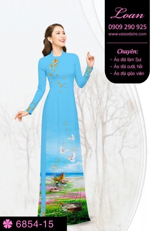 Vải áo dài phong cảnh