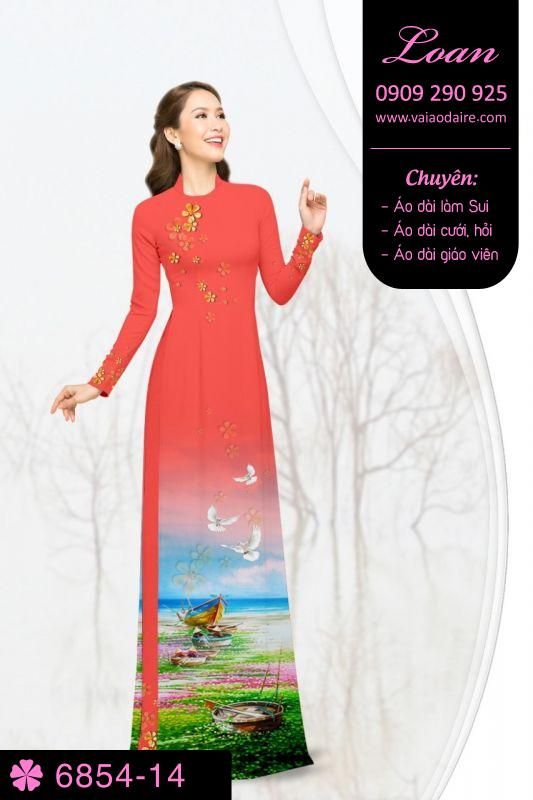 Vải áo dài phong cảnh