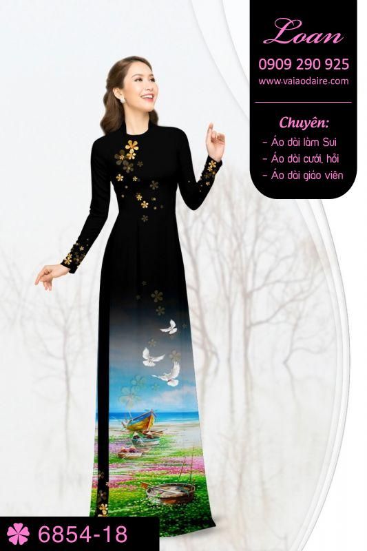 Vải áo dài phong cảnh
