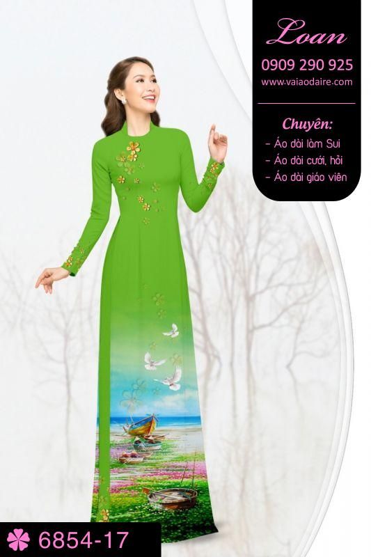 Vải áo dài phong cảnh
