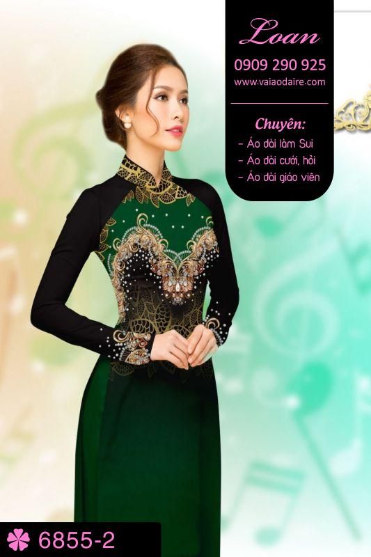 Vải áo dài hoa văn đá quí Vải áo dài hoa văn đá quí