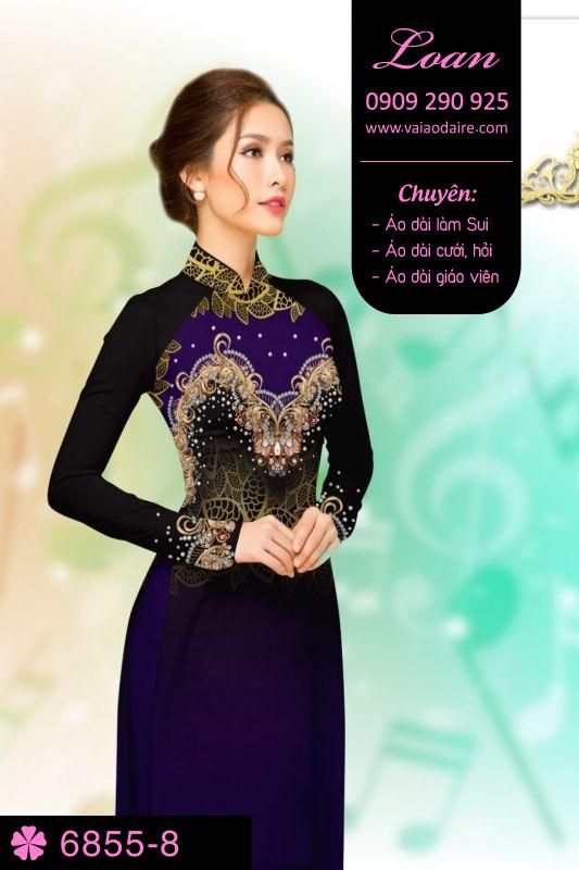Vải áo dài hoa văn đá quí Vải áo dài hoa văn đá quí