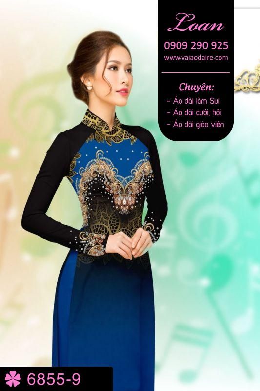 Vải áo dài hoa văn đá quí Vải áo dài hoa văn đá quí