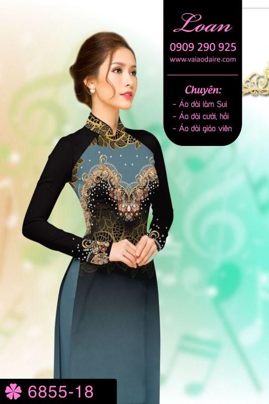 Vải áo dài hoa văn đá quí Vải áo dài hoa văn đá quí